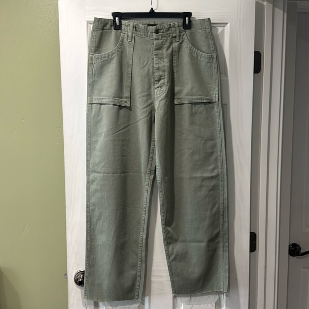 MOTHER The Patch Pocket Wide Leg Jeans